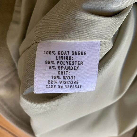 St. John Sport Womens Small Goat Suede Vest Tan EUC - Picture 12 of 12